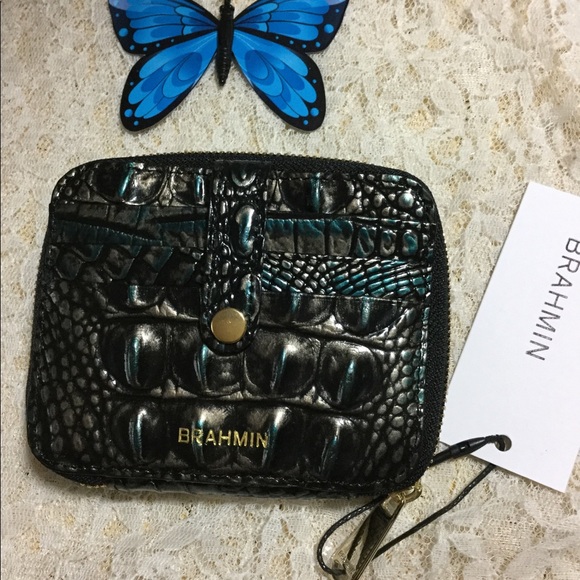 NWT AGATE ZIP AROUND TRAVEL WALLET BRAHMIN - Picture 1 of 3